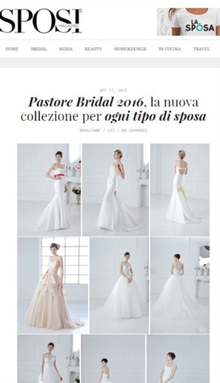 Pastore Bridal collezione 2016